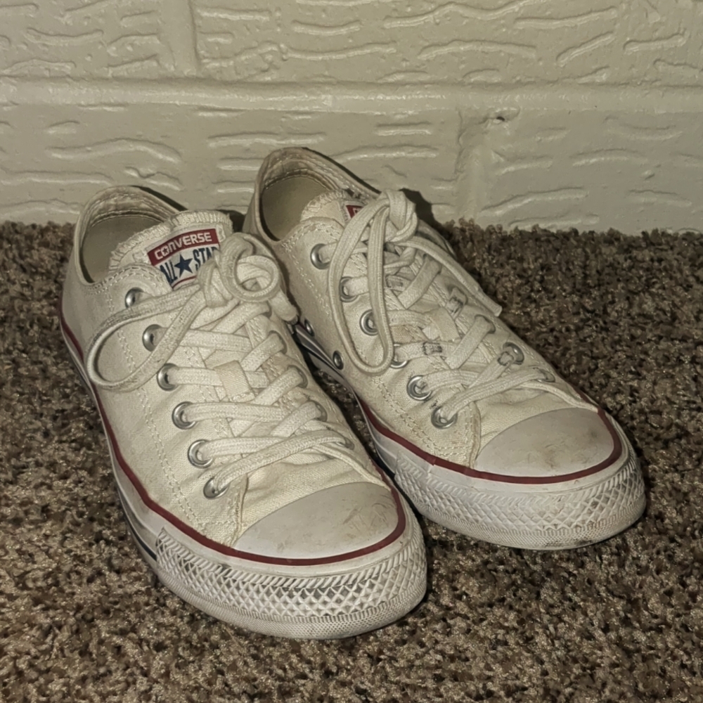 Converse White low tops